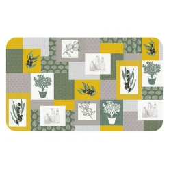 Eden Tapis flanelle graziella olive* Tapis Pour Cuisine