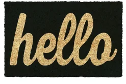 Tapis grattoir d'extérieur caoutchouc floqué welcome noir et écru L.75 x l.45 cm* Tapis D'Entrée Et Paillasson