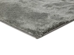 Atticgo Tapis intérieur anthracite rectangulaire shaggy uni 60x110 cm ROMA* Tapis Pour Chambre