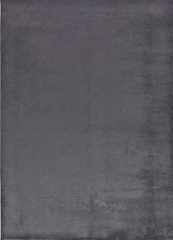 Atticgo Tapis intérieur anthracite rectangulaire uni 80x150 cm CORALINE