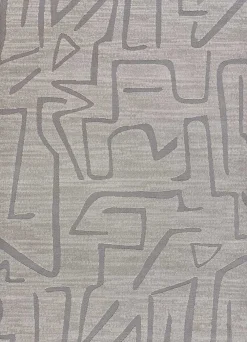 Atticgo Tapis intérieur argent rectangulaire abstrait 80x150 cm HL-AFRICA* Tapis Uni