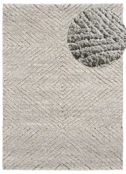Atticgo Tapis intérieur argent rectangulaire shaggy 200x290 cm ATESA* Tapis Uni