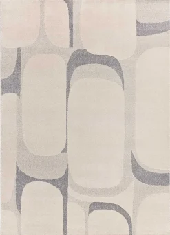Atticgo Tapis intérieur beige / gris rectangulaire abstrait 160x230 cm PORTO* Tapis Pour Salon