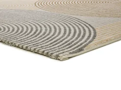 Atticgo Tapis intérieur beige rectangulaire géométrique 80x150 cm GARDEN