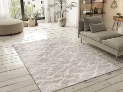 Atticgo Tapis intérieur beige rectangulaire abstrait 80x150 cm CLASS* Tapis Pour Chambre|Tapis Pour Salon