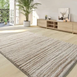 Best Atticgo Tapis intérieur beige rectangulaire scandinave 120x170 cm LIMA