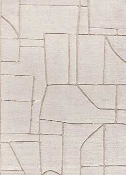 Best Atticgo Tapis intérieur blanc rectangulaire scandinave avec relief 160x230 cm DIENA