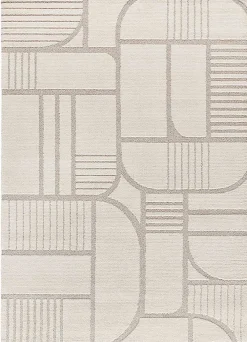 Atticgo Tapis intérieur blanc rectangulaire scandinave 120x170 cm SNOWY* Tapis Persan Et Berbère
