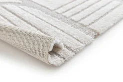 Atticgo Tapis intérieur blanc rectangulaire scandinave 120x170 cm SNOWY* Tapis Persan Et Berbère