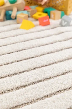 Sale Atticgo Tapis intérieur blanc rectangulaire scandinave avec relief 120x170 cm DIENA
