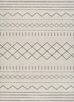 Atticgo Tapis intérieur blanc rectangulaire éthnique 200x290 cm AKKA* Tapis Persan Et Berbère