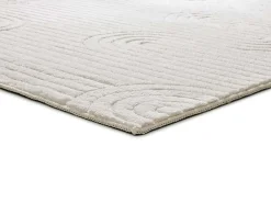 Atticgo Tapis intérieur crème rectangulaire géometrique avec relief 160x230 cm ESTILO* Tapis Pour Salon