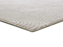 Atticgo Tapis intérieur crème rectangulaire géometrique avec relief 160x230 cm ESTILO* Tapis Intérieur