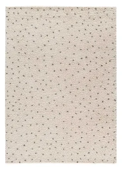 Atticgo Tapis intérieur crème / noir rectangulaire shaggy moderne 120x180 cm LUSH* Tapis Intérieur