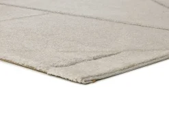 Atticgo Tapis intérieur crème rectangulaire géométrique 160x230 cm LENA* Tapis Pour Salon