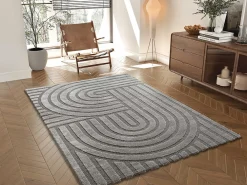 Atticgo Tapis intérieur gris rectangulaire scandinave 120x170 cm SNOWY* Tapis Persan Et Berbère|Tapis Pour Chambre