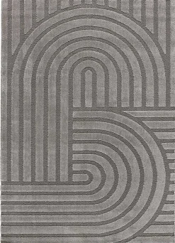 Atticgo Tapis intérieur gris rectangulaire scandinave 80x150 cm SNOWY* Tapis Persan Et Berbère