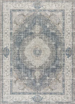 Atticgo Tapis intérieur gris rectangulaire vintage 140x200 cm NEILA* Tapis Uni