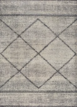 Atticgo Tapis intérieur gris rectangulaire éthnique 160x230 cm KASBAH* Tapis Persan Et Berbère