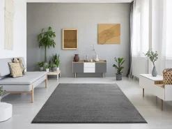 Atticgo Tapis intérieur gris rectangulaire uni 200x290 cm MONTANA* Tapis Uni