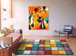 Atticgo Tapis intérieur multicolore rectangulaire géométrique 120x170 cm MATRIX* Tapis Pour Salon
