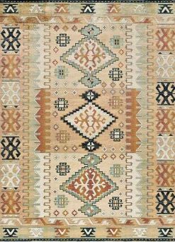 Atticgo Tapis intérieur multicolore rectangulaire éthnique 95x140 cm ANTALIA* Tapis Persan Et Berbère