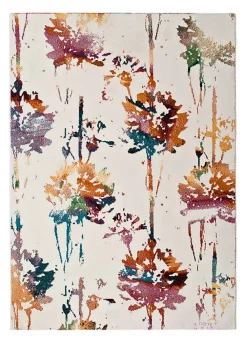 Atticgo Tapis intérieur multicolore rectangulaire ethnique 140x200 cm KATRINA* Tapis Pour Salon