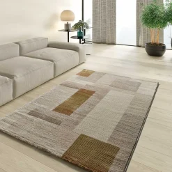 Sale Atticgo Tapis intérieur multicolore rectangulaire géométrique 140x200 cm MELFI