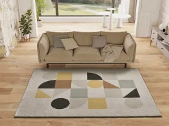 Atticgo Tapis intérieur multicolore rectangulaire scandinave 120x170 cm DOMUS* Tapis Persan Et Berbère