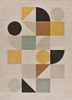 Atticgo Tapis intérieur multicolore rectangulaire scandinave 120x170 cm DOMUS* Tapis Persan Et Berbère
