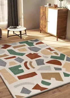 Outlet Atticgo Tapis intérieur multicolore rectangulaire géométrique 200x290 cm BERUTI