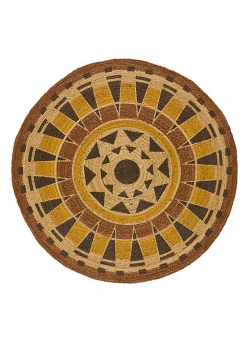 Best Atticgo Tapis intérieur multicolore rond ethnique diam.120 cm TONGA
