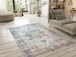 Atticgo Tapis intérieur multicolore rectangulaire vintage 80x150 cm CLASS