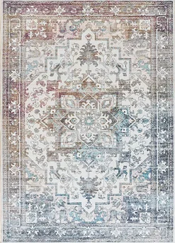 Atticgo Tapis intérieur multicolore rectangulaire vintage 80x150 cm CLASS