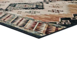 Atticgo Tapis intérieur multicolore rectangulaire éthnique 135x195 cm ANTALIA* Tapis Persan Et Berbère|Tapis Pour Salon