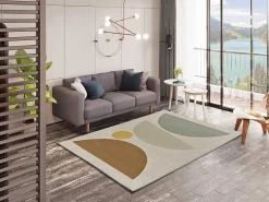 Atticgo Tapis intérieur multicolore rectangulaire scandinave 120x170 cm DOMUS* Tapis Persan Et Berbère