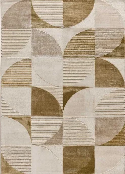 Atticgo Tapis intérieur multicolore rectangulaire géométrique 140x200 cm MELFI* Tapis Pour Salon