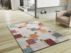 Best Atticgo Tapis intérieur multicolore rectangulaire géométrique 133x190 cm EIDER