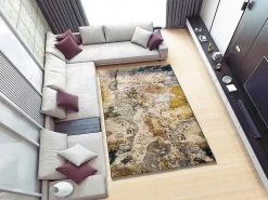 Atticgo Tapis intérieur multicolore rectangulaire abstrait 120x170 cm ANOUK* Tapis Intérieur