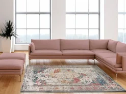 Atticgo Tapis intérieur multicolore rectangulaire moderne 160x230 cm BALAKI* Tapis Pour Salon