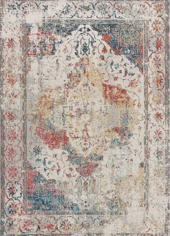 Atticgo Tapis intérieur multicolore rectangulaire moderne 160x230 cm BALAKI* Tapis Pour Salon