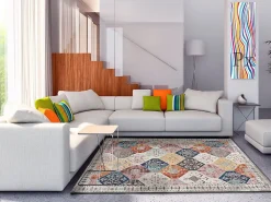 Outlet Atticgo Tapis intérieur multicolore rectangulaire éthnique 60x120 cm MIRVA