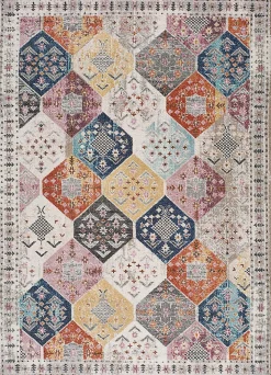 Outlet Atticgo Tapis intérieur multicolore rectangulaire éthnique 60x120 cm MIRVA