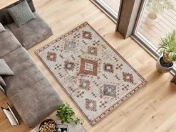 Best Atticgo Tapis intérieur rouille rectangulaire éthnique 80x120 cm PARMA