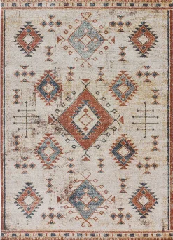 Best Atticgo Tapis intérieur rouille rectangulaire éthnique 80x120 cm PARMA