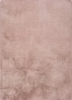 Atticgo Tapis intérieur rose poudré rectangulaire shaggy uni 200x290 cm ALPACA* Tapis Pour Salon