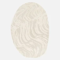 Sweeek Tapis intérieur forme de galet motif avec relief beige Julianne 160x230cm* Tapis Pour Salon