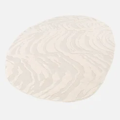 Sweeek Tapis intérieur forme de galet motif avec relief beige Julianne 160x230cm* Tapis Pour Salon