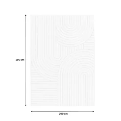 Sweeek Tapis intérieur motif ethnique arches 200x290cm. poils ras. beige et crème* Tapis Pour Salon
