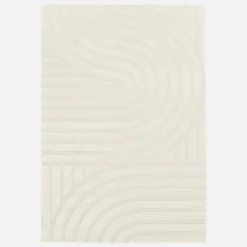 Sweeek Tapis intérieur motifs arches. poils ras 120 x 170cm crème - Blake